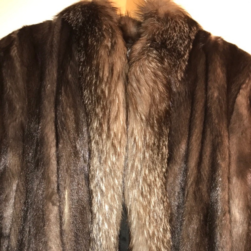 Mink Fur Coat - Full Length, Chocolate, Luxurious